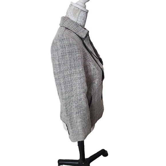 The Limited Houndstooth Blazer Gray 3/4 Sleeve NWT Women's Small - Picture 3 of 10